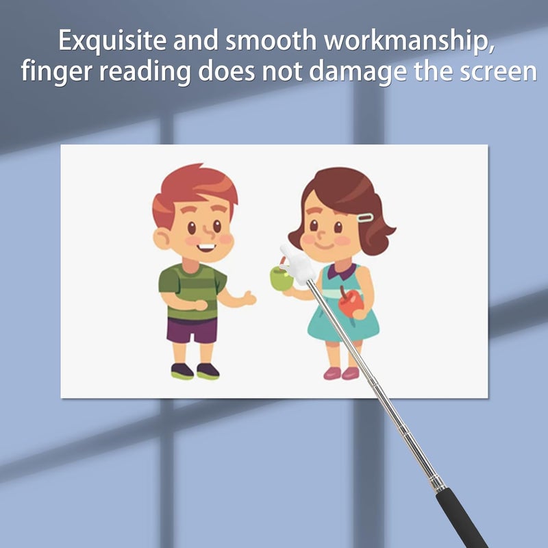LYMXsd 2 Pcs Finger Pointer Stick, Telescopic Hand Pointer Finger Stick, Classroom Pointer for Elementary School Kindergarten Teacher, Classroom Supplies (Black) - Image 3